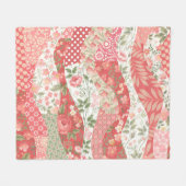Couverture Polaire Roses de Patchwork : conception motif transparente (Devant (Horizontal))