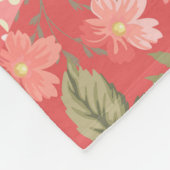 Couverture Polaire Roses de Patchwork : conception motif transparente (Coin)