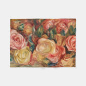 Couverture Polaire Roses de Renoir Impressionist Painting (Devant (Horizontal))