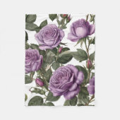 Couverture Polaire Roses de Rose pourpre, (Devant)