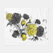 Couverture Polaire Roses existentiels (Devant (Horizontal))