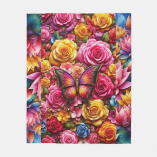 Couverture Polaire Roses farceurs : Confort en molleton souple