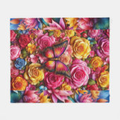 Couverture Polaire Roses farceurs : Confort en molleton souple (Devant (Horizontal))