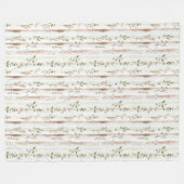 Couverture Polaire Roses Fleurs Rouges Rayures (Devant (Horizontal))