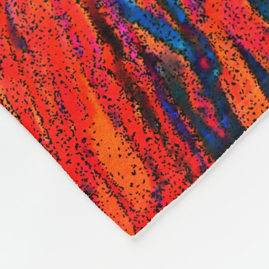 Couverture Polaire Roses impressionnants dans le ciel (Coin)