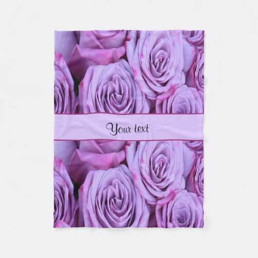 Couverture Polaire Roses lilas (Devant)