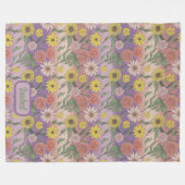 Couverture Polaire Roses, Marguerites, Tournesols Et Lys (Devant (Horizontal))