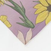 Couverture Polaire Roses, Marguerites, Tournesols Et Lys (Coin)