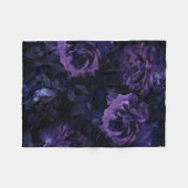 Couverture Polaire Roses mauve (Devant (Horizontal))