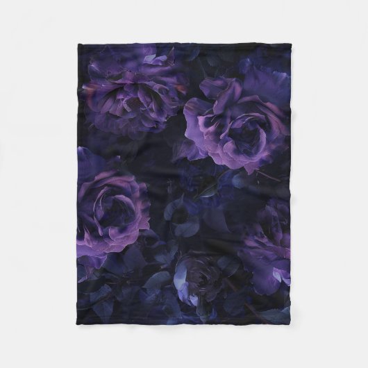 Couverture Polaire Roses mauve (Devant)