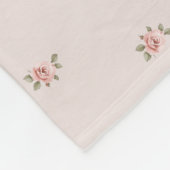 Couverture Polaire Roses miniatures et monogramme (Coin)