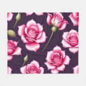 Couverture Polaire Roses Motif sans couture Valentines Jour Fleece Bl (Devant (Horizontal))