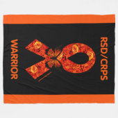 Couverture Polaire Roses orange/papillon...RSD/CRPS (Devant (Horizontal))