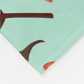Couverture Polaire Roses oranges et rouges vibrantes (Coin)