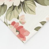 Couverture Polaire Roses pastel crème (Coin)