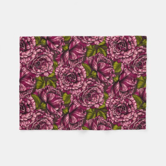 Couverture Polaire Roses pour vous (Devant (Horizontal))