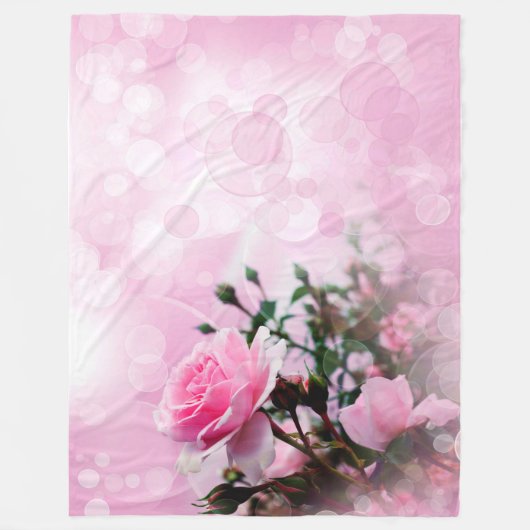 Couverture Polaire Roses roses (Devant)