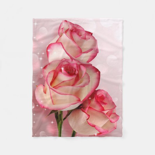 Couverture Polaire Roses roses (Devant)