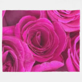 Couverture Polaire Roses roses (Devant (Horizontal))