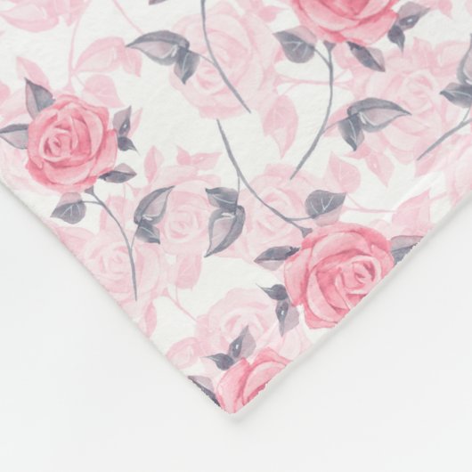 Couverture Polaire Roses roses (Coin)