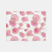 Couverture Polaire Roses roses (Devant (Horizontal))