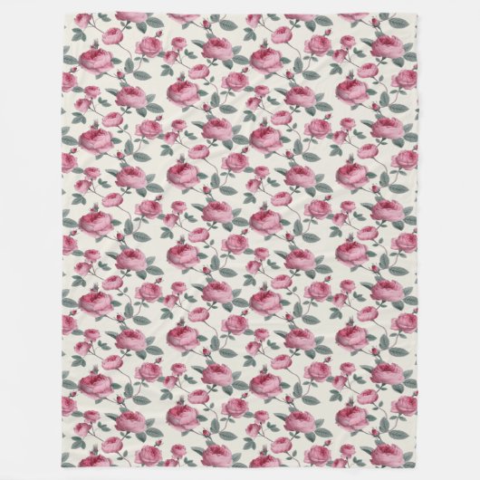 Couverture Polaire Roses roses (Devant)