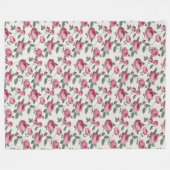 Couverture Polaire Roses roses (Devant (Horizontal))