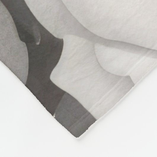 Couverture Polaire Roses roses et blanches (Coin)