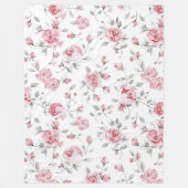 Couverture Polaire Roses Roses Fleurs Mariage (Devant)