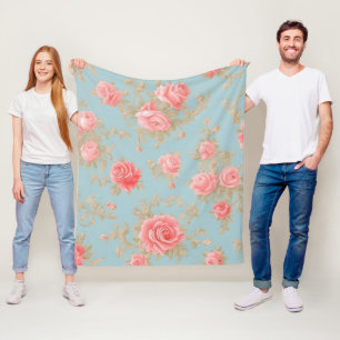 Couverture Polaire Roses roses roses Motif Floral