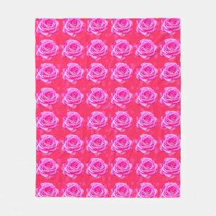 Couverture Polaire Roses Roses Roses Sur Arrière - plan Bokeh Rose,