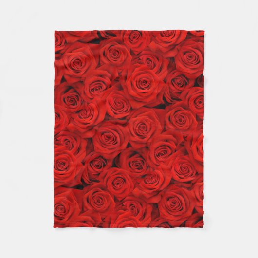 Couverture Polaire Roses rouges (Devant)
