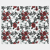 Couverture Polaire Roses rouges. (Devant (Horizontal))