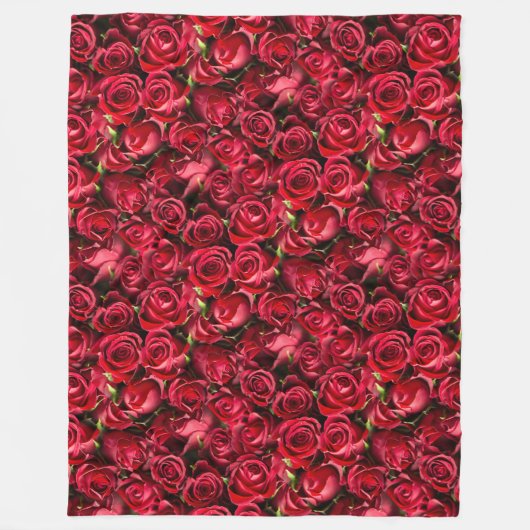 Couverture Polaire Roses rouges (Devant)