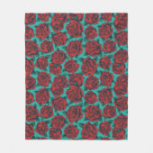 Couverture Polaire Roses rouges (Devant)