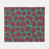 Couverture Polaire Roses rouges (Devant (Horizontal))