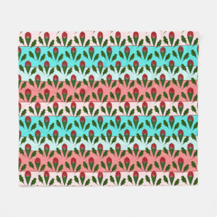 Couverture Polaire Roses rouges Abstraites et fleurs Feuilles, bandes