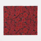 Couverture Polaire Roses rouges brillantes (Devant (Horizontal))