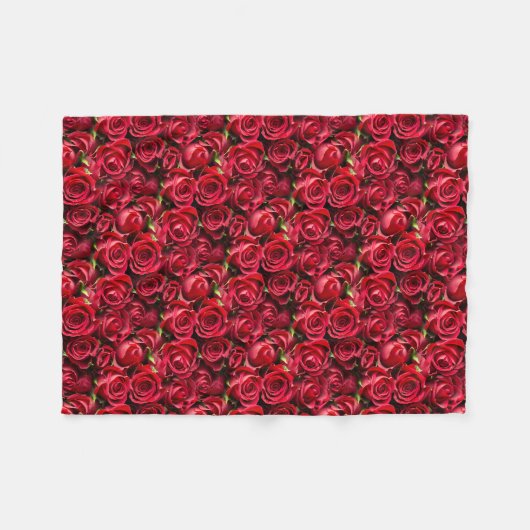 Couverture Polaire Roses rouges de Saint-Valentin (Devant (Horizontal))