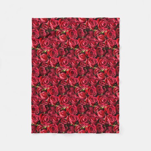 Couverture Polaire Roses rouges de Saint-Valentin (Devant)