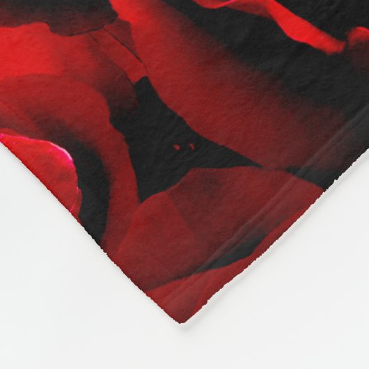 Couverture Polaire Roses rouges foncées Pour vous (Coin)