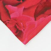 Couverture Polaire Roses rouges répétition motif floral (Coin)