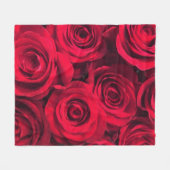 Couverture Polaire Roses rouges riches (Devant (Horizontal))