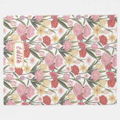 Couverture Polaire Roses, tulipes et lys (Devant (Horizontal))