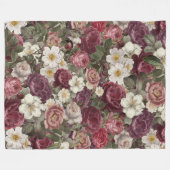 Couverture Polaire Roses vintages (Devant (Horizontal))