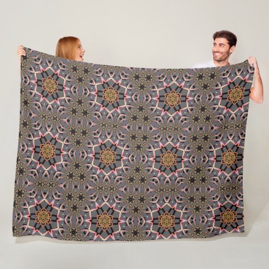 Couverture Polaire Rosette Dorée (En situation)