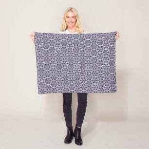 Couverture Polaire Rosette en céramique bleu ottoman bleu turc