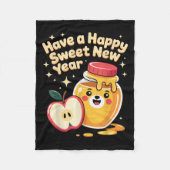 Couverture Polaire Rosh Hashanah Joyeux Joyeux Nouvel An Honey Bear J (Devant)