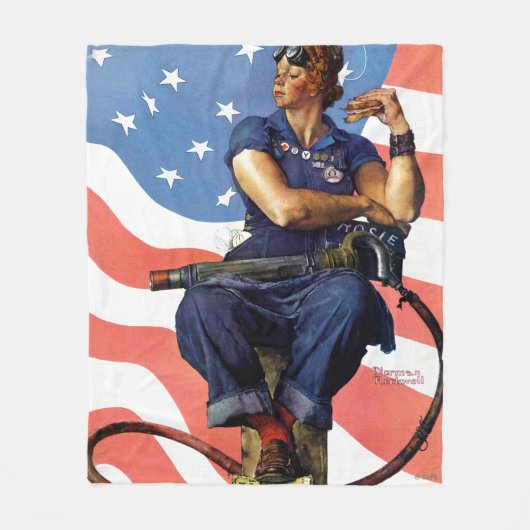 Couverture Polaire Rosie la riveteuse (Devant)