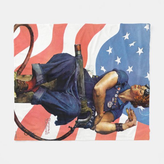 Couverture Polaire Rosie la riveteuse (Devant (Horizontal))